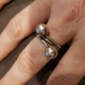Sterling Silver twist ball ring 9